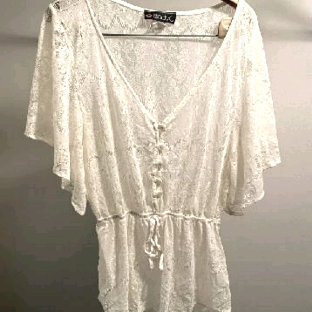 Lace overshirt